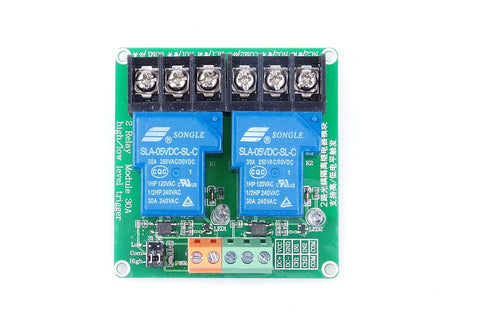 2-Channel 5V Relay Module High Low Level Triggering Optocoupler Isolation Load 30A DC 30V AC 250V for PLC Automation Control, Industrial System Co...