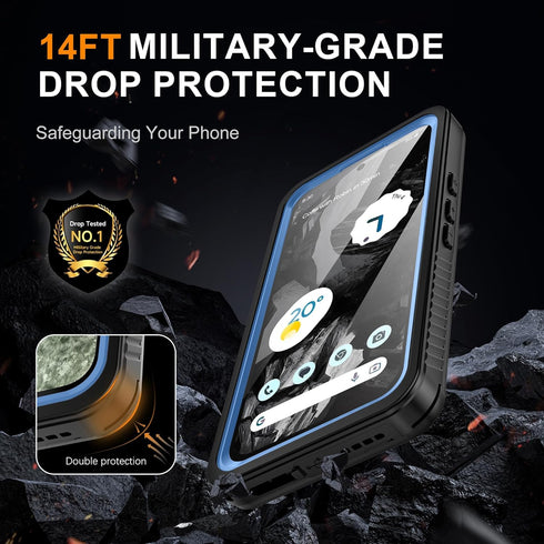 ANTSHARE for Google Pixel 8A Case, Pixel 8A Case Waterproof with Built-in Screen Protector, Full Body Sealed, Heavy Duty Shockproof Dustproof Snow...