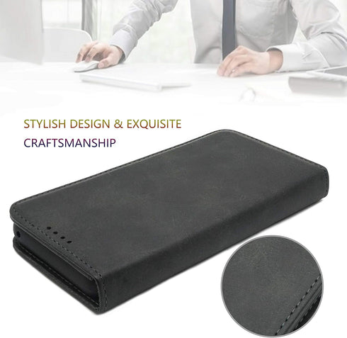 Phone Case for Galaxy Note 9, Samsung Note 9 Flip Case Wallet Case with Card Holder, Business Style Protective Phone Case [Strong Magnetic No Buck...