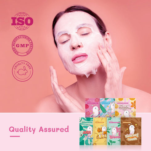 ZealSea Sheet Mask Skin Care (Pack of 14) Beauty Facial Spa Face Mask Birthday Party gifts Women, Men kids Girls - Hydrate, Brighten, Moisturize, ...