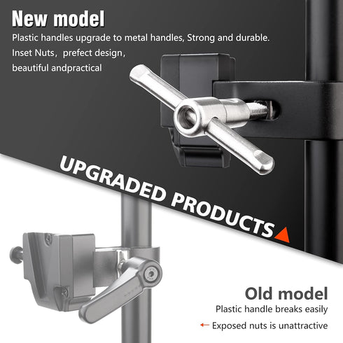 V-Mount Lock Battery Adapter with Clamp for Mounting to Light Stand Tripod....