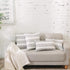 Stripe Throw Cushion Faux Linen Home Decorative Hand Made Pillow Case Cushion Cover for Naps, 24 x 24 inch, 2 Pieces...