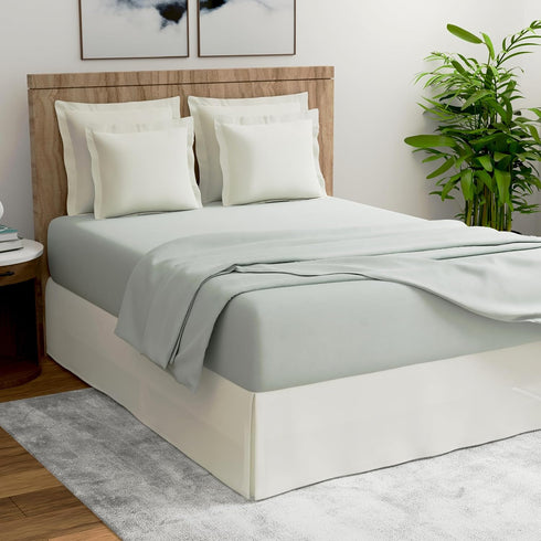 TODAY'S HOME Classic Tailored, Microfiber, 14" Drop Length Bed Skirt Dust Ruffle, Twin, Ivory TOH25014IVOR01...
