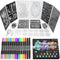 Moricher Temporary Tattoo Kit - 15 Body Markers + 132 Reusable Stencils + Face Gems, Cosmetic Grade Dual-ended Tattoo Pens, A4 Henna Tattoo Templa...