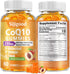 CoQ10 Gummies 250mg, Plus Omega-3, Vitamin B3 & Zinc, Magnesium, High Absorption Coenzyme Q10 Supplements for Boost Cellular Energy, Potent Antiox...