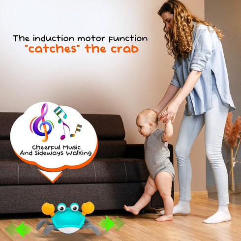 Crawling Crab Baby Toys Infant - Tumble Time Toy Gift Baby Boys and Girls 0-6 6-12 Learning to Crawl 9-12 12-18 Toddlers 36 Months Old Music Devel...