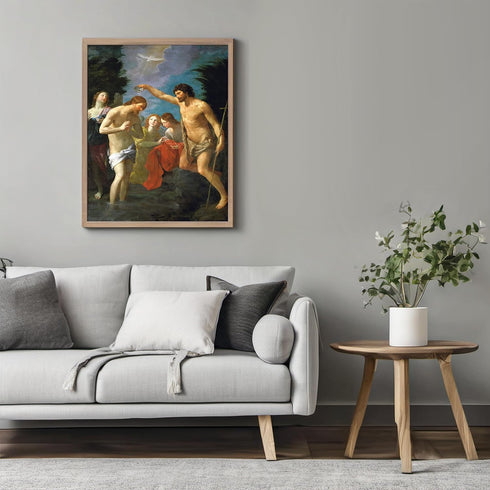 Posterizer 1 pcs-The Baptism of Christ c. 1623 painting poster-Religious Posters-Gifts for Christians -Decor for Church, Sunday School Classroom- ...