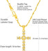 LIFETIME JEWELRY Cubic Zirconia Cross Necklace for Women & Men 24k Gold Plated...