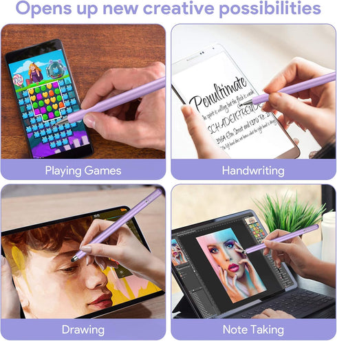 Stylus Pens for Touch Screens, Fine Tip Stylus Pen Drawing and Writing 2-in-1 Disc Tips High Sensitivity Stylus Pen for ipad, iPhone, Apple, Andro...