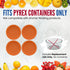 Replacement Lid for Pyrex 6" Storage Plastic Cover 4 Cup Bowl 7201-PC Orange (4-Pack)...