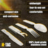 M-Tac 4 in 1 Camping Military Flatware Set - Stainless Steel Travel Cutlery Tools - Portable Folding Spoon Knife Fork Bottle Can Opener...