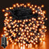 66 FT 200 LED Halloween Lights, Orange Outdoor String Lights with 8 Lighting Modes, Waterproof Fairy Lights for Christmas Outdoor Party Yard Garde...