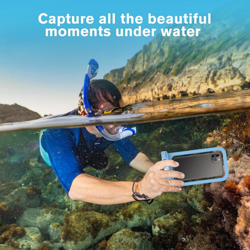 JOTO IPX8 Waterproof Phone Pouch Case, Underwater Dry Bag for Phone Protector for iPhone 15 14 13 12 11 Pro Max, Galaxy S24 S23 S22 Ultra Pixel to...