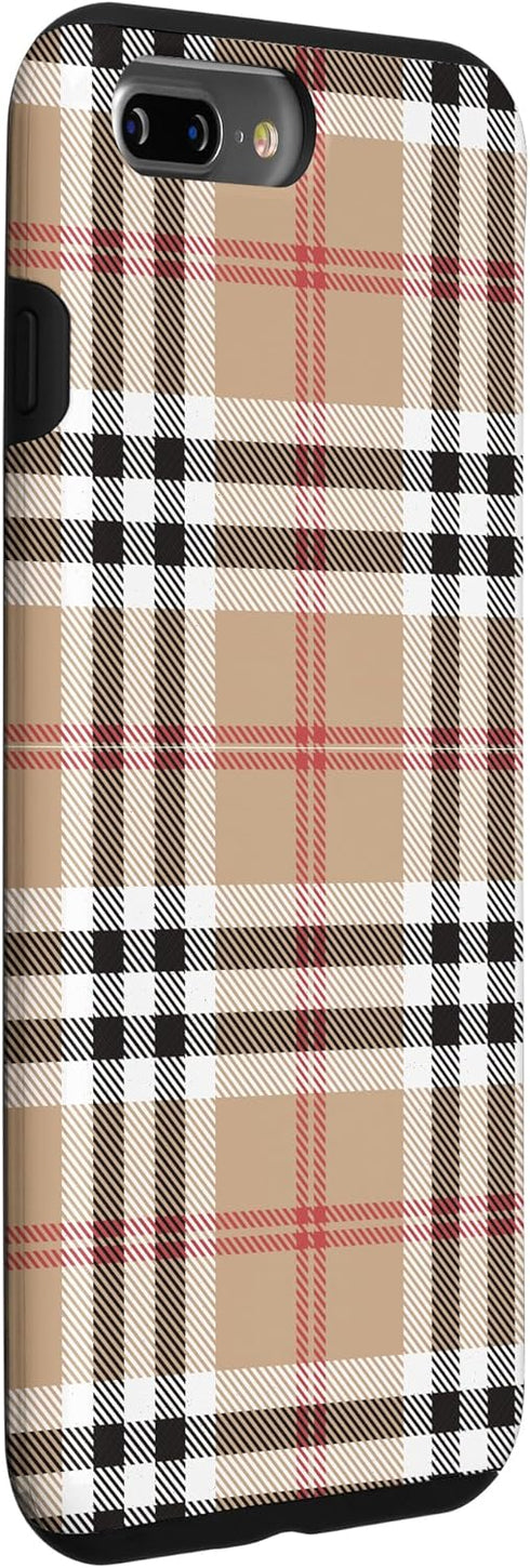 iPhone 7 Plus/8 Plus Checkered Plaid Flannel Gingham Pattern Case...