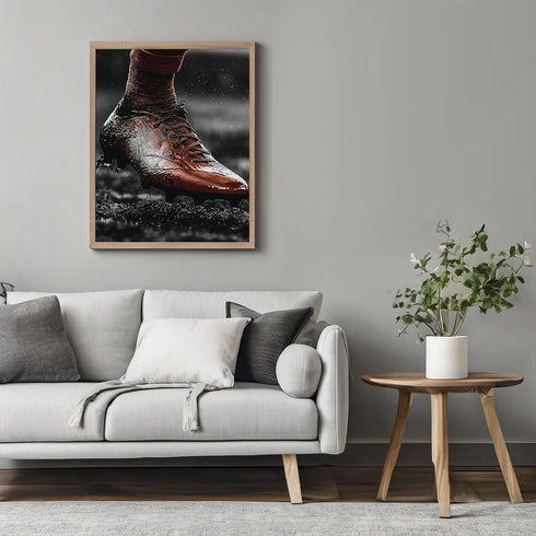 Posterizer 1 pcs-Close-up of muddy football boots/shoes-Sports & Hobby Art Gifts for sports fans Decor for Home & Office- unframed wall art...