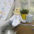 Disney Winnie The Pooh White, Yellow, and Aqua Cloud and Sun Lovey Security Blanket...