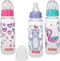 Nuby Printed Non-Drip 8oz Bottle, 3 Pack - Pink, Purple, Aqua...