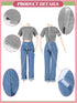 Bencailor 8 Pieces Doll Clothes 11.5 Inch Girl Doll Accessories Cotton Elf Sweaters Denim Pant Regular Outfit Doll Clothing(T Shirt)...
