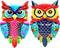 Cruis Cuka Metal Owl Wall Art 13.8 Inch 3D Garden Decor for Outdoor Patio Fence Backyard Decor Lawn Ornaments - Set of 2...