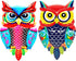 Cruis Cuka Metal Owl Wall Art 13.8 Inch 3D Garden Decor for Outdoor Patio Fence Backyard Decor Lawn Ornaments - Set of 2...