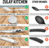 Zulay Kitchen Stainless Steel Cooking Utensil - Stainless Steel Kitchen Utensil - Durable Kitchen Gadgets - Metal Kitchen Accessories - Easy to Cl...
