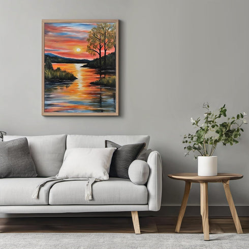 Posterizer 1 pcs- sunrise and sunset-landscape nature scene 4-Landscape & Nature Art-Floral Botanical Art- Decor for Home & Office- unframed wall ...