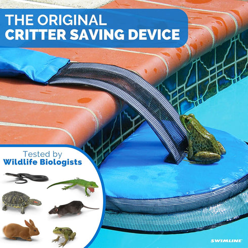 HYDROTOOLS BY SWIMLINE ORIGINAL 70200 FrogLog Animal Saving Escape Ramp For Pools & Spas | For All Small Animals Entering The Pool | Heavy Duty Ma...