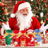 DLY 50 Pcs Christmas Candy Bag Christmas Treat Bags Candy Goodies Plastic Drawstring Gift Bags Merry Christmas Treat Bags for Birthday Party Snack...