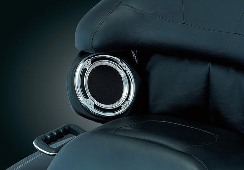 Kuryakyn 3792 Motorcycle Audio Accessory: Rear Speaker Accents for 1998-2013 Harley-Davidson Touring & Trike Motorcycles, Chrome, 1 Pair black...