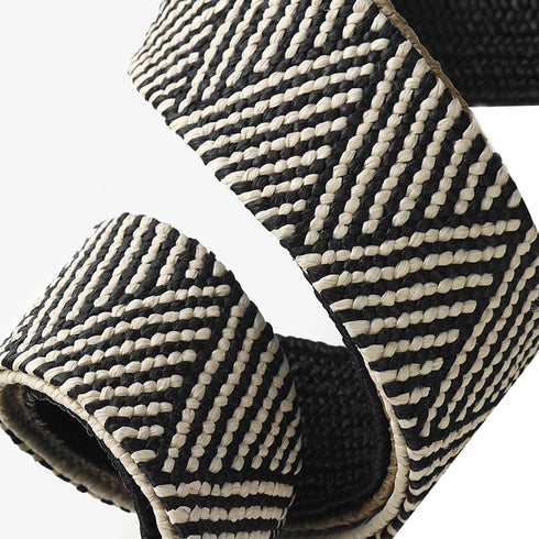 Women Straw Woven Belt Elastic Braided Stretch Waist Belt Ladies Boho Buckle Dress Buckle Belt...