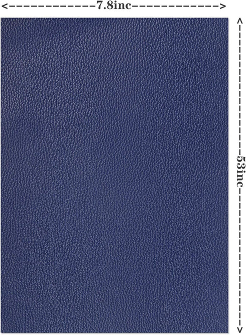 RAGAN Solid Color Faux Leather Sheets( 7.8 "X 53" ), Leather Fabric is Perfect for Leather Earrings and DIY Projects (Blue)...