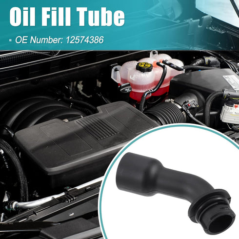 X AUTOHAUX Engine Oil Filler Tube for GMC Yukon XL Sierra 1500 2500 3500 Envoy for Chevrolet Avalanche Silverado 1500 2500 3500 Suburban 1500 2500...