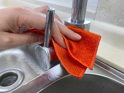 15 Pack Microfiber Scrub Dish Cleaning Cloth, Non-Scratch, Multi-use for Pan Pot Dish Cooktop Stovetop Counter Kitchen Household, No Odor, Machine...