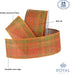 Royal Imports Fall Checkered Plaid Print Ribbon Wired, Orange/Green, 2.5" (#40) for Bow Making, Gift Wrapping, Wreaths, 25 Yd Roll (75 Ft Spool)...