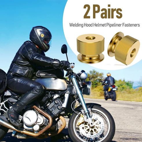 2 Pairs Welding Hood Helmet Pipeliner Fasteners Aluminum Pipeliner Welding Helmet Accessories Headgear Replacement Parts Accessories Screws Flip H...