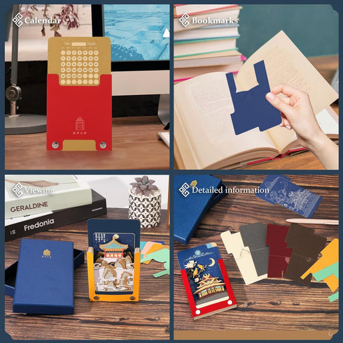 3D Art Calendar Memo Pad 2024,3D Art Sticky Notes Imperial Palace Rip Away Paper Carving Sticky Christmas Birthday Christmas Valentine's Day Weddi...