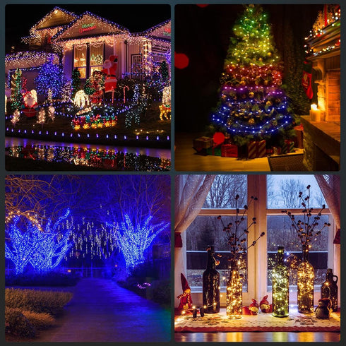BTF-LIGHTING RGB IC WS2812B USB Twinkle Smart Fairy Light String 32.8FT 100pixel Black Wire Music Bluetooth Mesh APP IR Remote DIY Control Sync Co...
