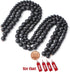 8mm 100pcs Natural Black Lava Gemstone Round Loose Beads for Jewelry Making with Crystal Stretch Cord...