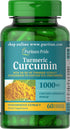 Puritan's Pride Turmeric Curcumin 1000 Mg W/Bioperine Capsules, 60 Count...
