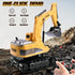 Remote Control Excavator Toy, RC Construction - Metal Shovel Digger Vehicles with Lights Sounds and 360° Rotation Digging Sand, Christmas Birthday...