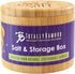 Totally Bamboo Salt Cellar Bamboo Storage Box with Magnetic Swivel Lid, 6 Ounce Capacity, "Take Life with a Grain of Salt" Engraved on Lid...