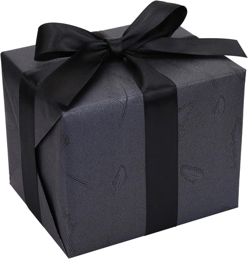 1 inch Black Satin Ribbon 50 Yards Solid Fabric Ribbons Roll for Wedding Invitations, Bridal Bouquets, Sewing, Party Decorations, Gift Wrapping an...