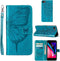 for iPhone SE 2022/SE 2020 Case, 6/6S/7/8 Wallet Case | Butterfly Floral Embossed, Wrist Strap, Card Holder Slots, Stand Leather Protective Flip C...