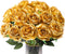 Veryhome 10 Pcs Artificial Gold Flowers Silk Roses Real Touch Bridal Wedding Bouquet Gold Rose for Christmas Home Garden Party Floral Decor...