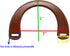 Model Worker 4PCS MDF U-Shaped Handles Replacement for Handmade Bag Handbags Purse Handles (Brown)...