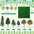 55 Pcs Miniature Colorful Flower Cluster Mini Model Trees Artificial Grass Mat Squares Set 36 Flower Tufts 15 Mixed Train Diorama Trees 4 Garden C...