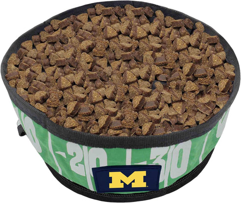 NCAA Michigan Wolverines Pets First Collapsible Dog Travel Bowl Set, 2 Pack Food and Water Bowls for Dogs, Best Portable & Lightweight Leak-Proof ...