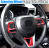 X AUTOHAUX 3 Pcs ABS Plastic Red Interior Steering Wheel Cover Trim for Toyota Corolla 2020-2022 Inner Decoration Auto Accessories...