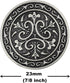 Bezelry 12 Pieces Celtic Flowers Metal Shank Buttons. 23mm (7/8 inch) (Antique Silver)...