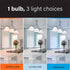 Feit Electric LED Three-Color Selectable, Built-in Dusk to Dawn Sensor Intellibulb - A19 with an E26 Medium Base Light Bulb - 60W Equivalent - 15 ...